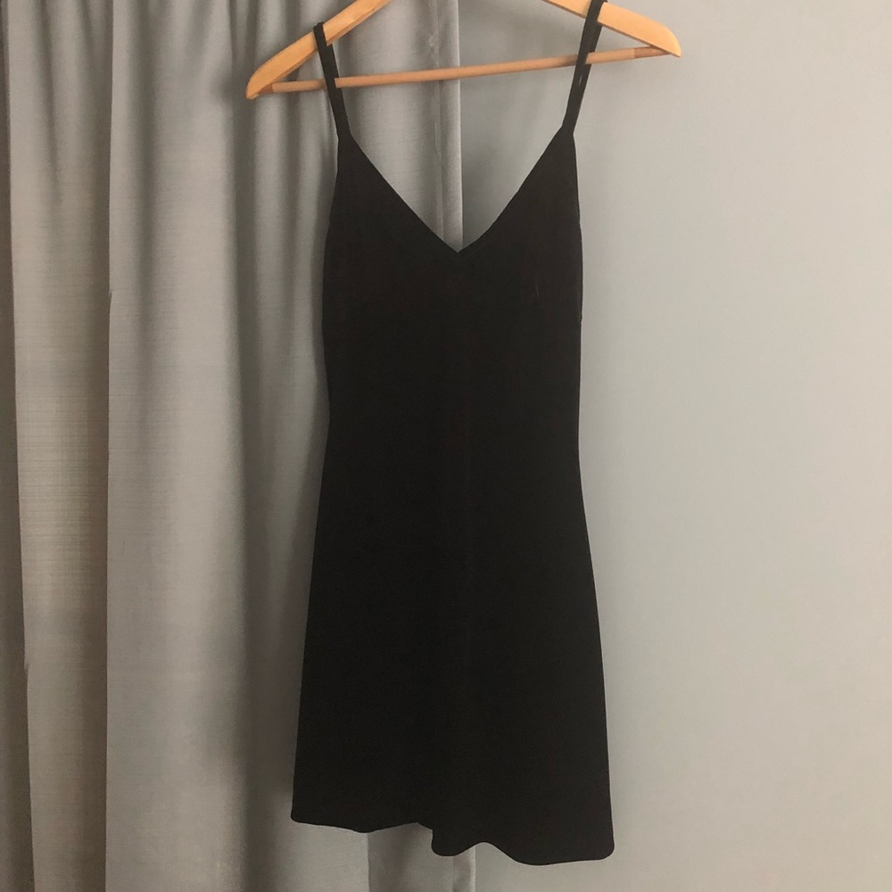 Velvet Little Black Dress - Picture 2 of 5